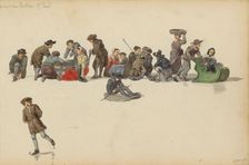 Figures in seventeenth-century clothing, 1882. Creator: Cornelis Springer