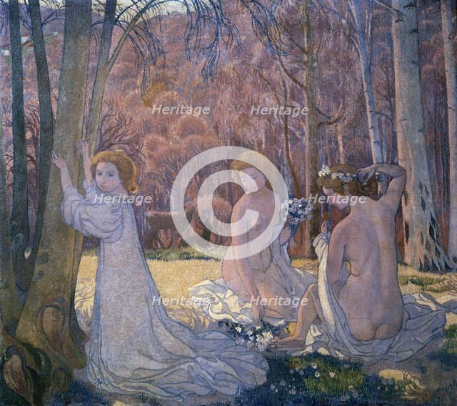 'Figures in Spring Landscape (Sacred Grove)', 1897. Artist: Maurice Denis
