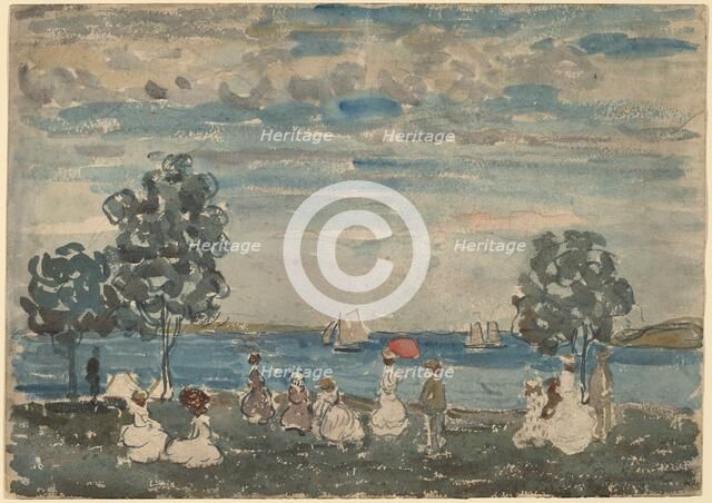 Figures on a Beach, 1910/1915. Creator: Maurice Brazil Prendergast.