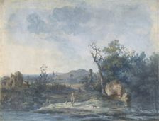 Figures on a Country Road, n.d.. Creator: Louis Gabriel Moreau