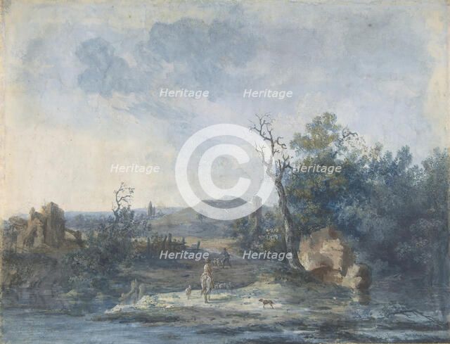 Figures on a Country Road, n.d.. Creator: Louis Gabriel Moreau.