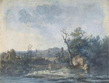 Figures on a Country Road, n.d.. Creator: Louis Gabriel Moreau