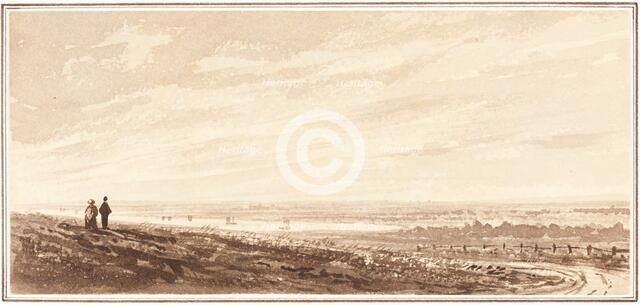 Figures Overlooking a Bay near the Mouth of the Paye, Lincolnshire, 1849. Creator: Unknown.