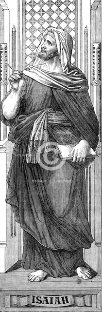Figures prepared by Baron von Hess for a painted window in Glasgow Cathedral: Isaiah, 1862. Creator: Unknown.