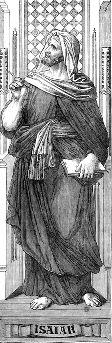 Figures prepared by Baron von Hess for a painted window in Glasgow Cathedral: Isaiah, 1862. Creator: Unknown