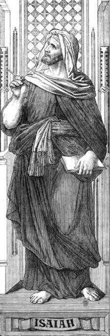Figures prepared by Baron von Hess for a painted window in Glasgow Cathedral: Isaiah, 1862. Creator: Unknown