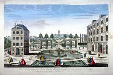 Figures strolling in a garden, Windsor, Berkshire, c1753. Artist: Anon