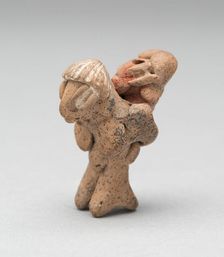 Figurine Depicting a Female Carrying a Child, 500 B.C./300 B.C. Creator: Unknown