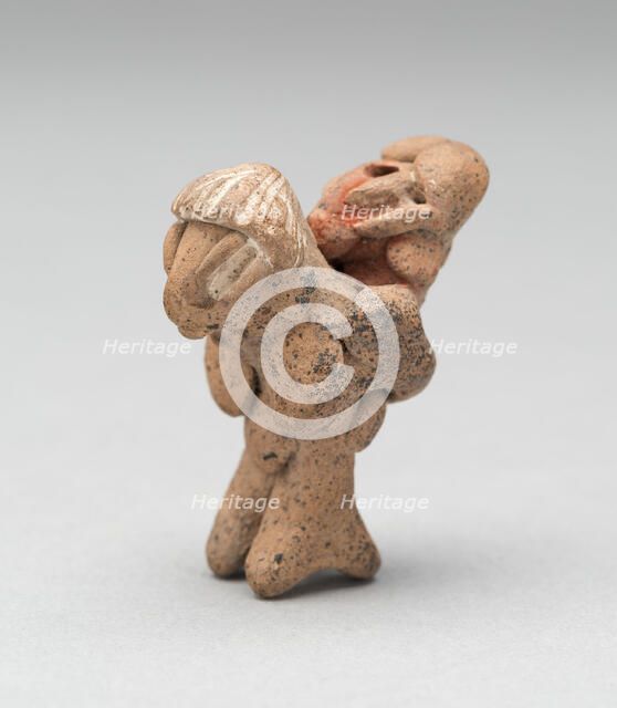 Figurine Depicting a Female Carrying a Child, 500 B.C./300 B.C. Creator: Unknown.