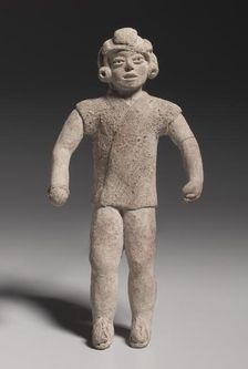 Figurine Holding A Ball(?), Xochipala style (1500-500 BC). Creator: Unknown