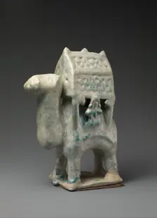 Figurine in the Form of a Camel Carrying a Palanquin and Two Riders, 12th-early 13th century. Creator: Unknown