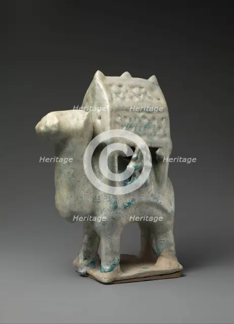Figurine in the Form of a Camel Carrying a Palanquin and Two Riders, 12th-early 13th century. Creator: Unknown.