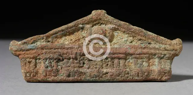 Figurine of a Temple Pediment, Ptolemaic Period-Roman Period (200 BCE-300 CE). Creator: Unknown.