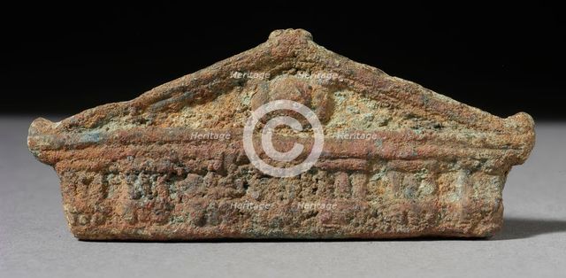 Figurine of a Temple Pediment, Ptolemaic Period-Roman Period (200 BCE-300 CE). Creator: Unknown.