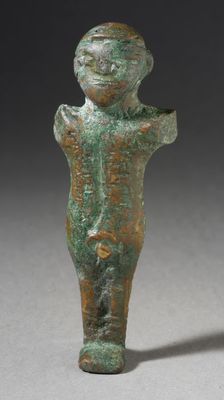 Figurine of a God Grasping His Phallus, Late Period-Roman Period (664 BCE-200 CE). Creator: Unknown