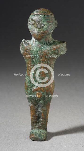 Figurine of a God Grasping His Phallus, Late Period-Roman Period (664 BCE-200 CE). Creator: Unknown.