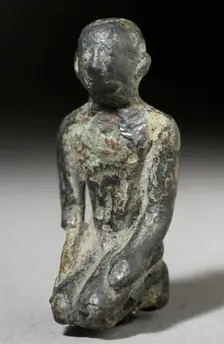 Figurine of a Human Worshipping, Probably Late Period (664-332 BCE). Creator: Unknown