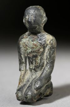 Figurine of a Human Worshipping, Probably Late Period (664-332 BCE). Creator: Unknown