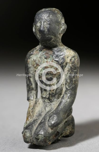 Figurine of a Human Worshipping, Probably Late Period (664-332 BCE). Creator: Unknown.
