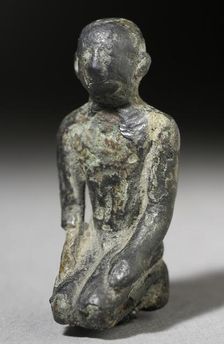 Figurine of a Human Worshipping, Probably Late Period (664-332 BCE). Creator: Unknown