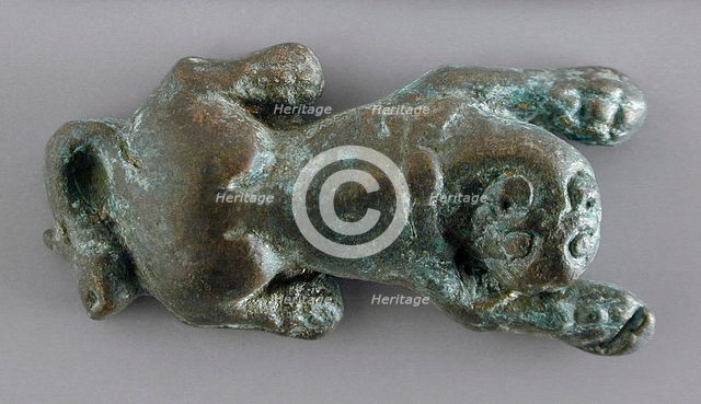 Figurine of Seated Lion with Turned Head, Late Roman Period-early Islamic Period (400-800 CE)... Creator: Unknown.