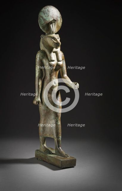 Figurine of the Goddess Wadjet, between c.664 and c.525 B.C.. Creator: Unknown.