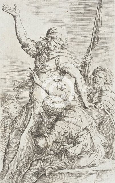 Figurine: Soldiers Conversing, between c1656 and c1657. Creator: Salvator Rosa.