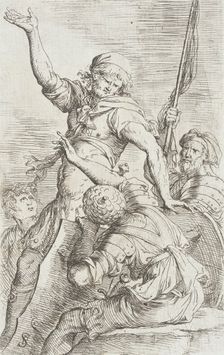 Figurine: Soldiers Conversing, between c1656 and c1657. Creator: Salvator Rosa