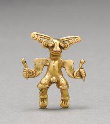 Figurine Pendant, c. 1000-1550. Creator: Unknown