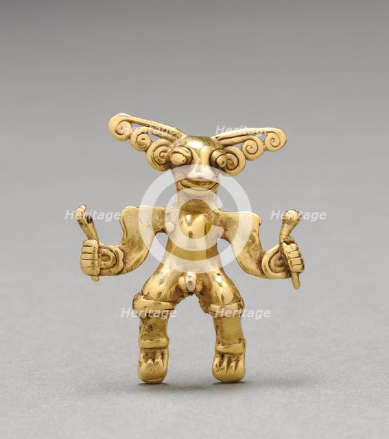 Figurine Pendant, c. 1000-1550. Creator: Unknown.