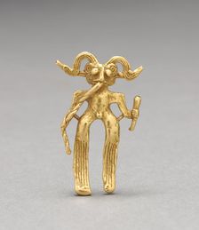 Figurine Pendant, c. 1000-1500. Creator: Unknown
