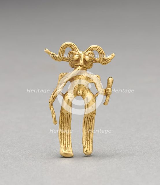 Figurine Pendant, c. 1000-1500. Creator: Unknown.