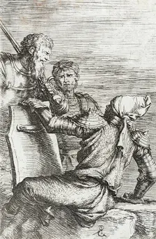 Figurine: Three Soldiers, between circa 1656 and circa 1657. Creator: Salvator Rosa