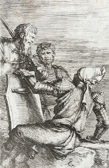 Figurine: Three Soldiers, between circa 1656 and circa 1657. Creator: Salvator Rosa
