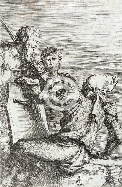 Figurine: Three Soldiers, between circa 1656 and circa 1657. Creator: Salvator Rosa.