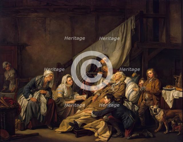 Filial Piety (The Paralytic), 1763. Creator: Jean-Baptiste Greuze.