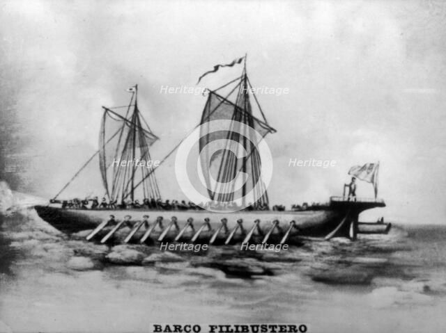 Filibustero Ship,  (16th century ), 1920s. Artist: Unknown.
