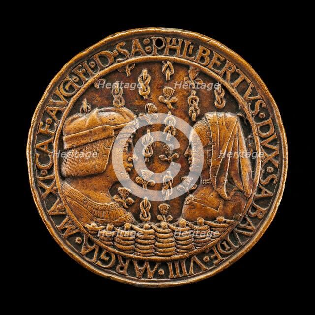 Filiberto II le Beau (the Fair), 1480-1504, 8th Duke of Savoy 1497, and Margaret...[obverse], 1502. Creator: Jean Marende.