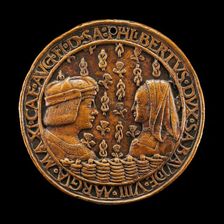 Filiberto II le Beau (the Fair), 1480-1504, 8th Duke of Savoy 1497, and Margaret...[obverse], 1502. Creator: Jean Marende