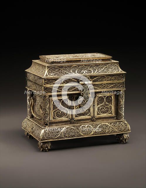 Filigree Casket with Sliding Top, India, 17th century. Creator: Unknown.