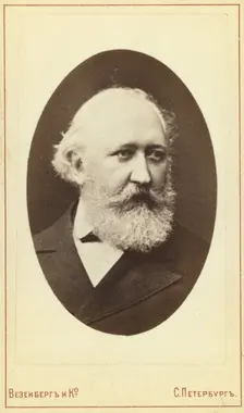 Filipp Vasilevich Ovsiannikov, head-and-shoulders portrait, facing..., between 1880 and 1886. Creator: Unknown