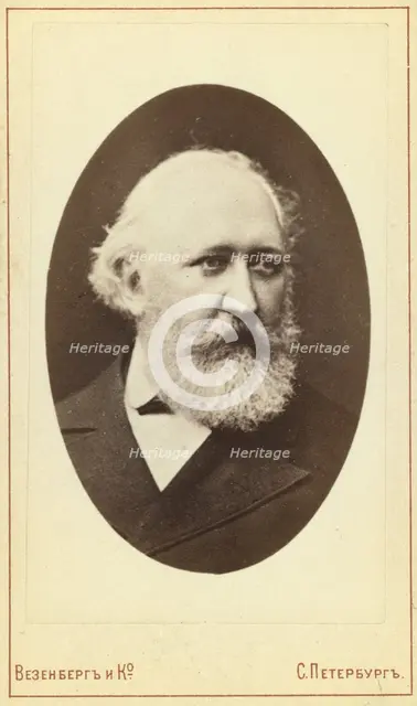 Filipp Vasilevich Ovsiannikov, head-and-shoulders portrait, facing..., between 1880 and 1886. Creator: Unknown.