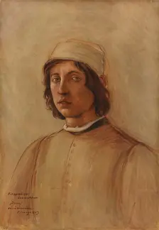 Filippo Lippi's Self-Portrait, copy, 1903. Creator: Vaino Hamalainen
