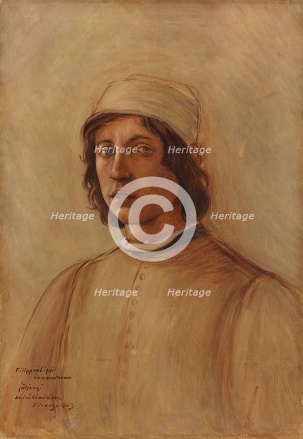 Filippo Lippi's Self-Portrait, copy, 1903. Creator: Vaino Hamalainen.