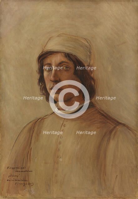 Filippo Lippi's Self-Portrait, copy, 1903. Creator: Vaino Hamalainen.