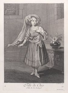 Fille de Chio, Isle de l'Archipel, 1714-15. Creator: Unknown
