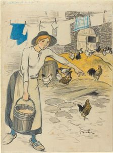 Fille de Ferme, 1896. Creator: Theophile Alexandre Steinlen