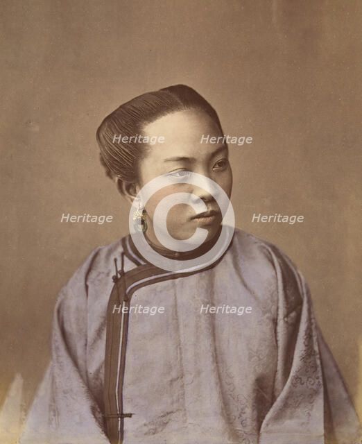 Fille de Shanghai, 1870s. Creator: Baron Raimund von Stillfried.