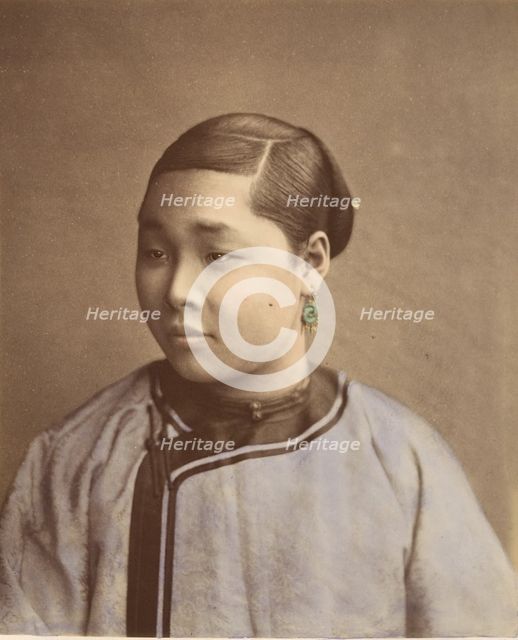 Fille de Shanghai, 1870s. Creator: Baron Raimund von Stillfried.