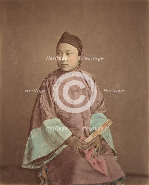 Fille de Shanghai, 1870s. Creator: Baron Raimund von Stillfried.